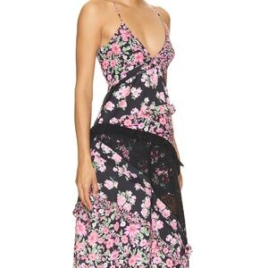 For Love and Lemons Rosalyn Maxi Dress Size S